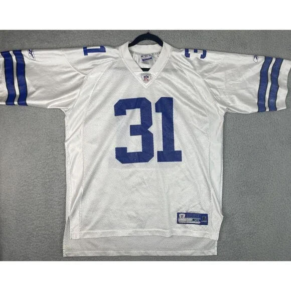 VTG Reebok Jersey Roy Williams #31 Dallas Cowboys Mens XL 50 White Blue NFL - Picture 3 of 10